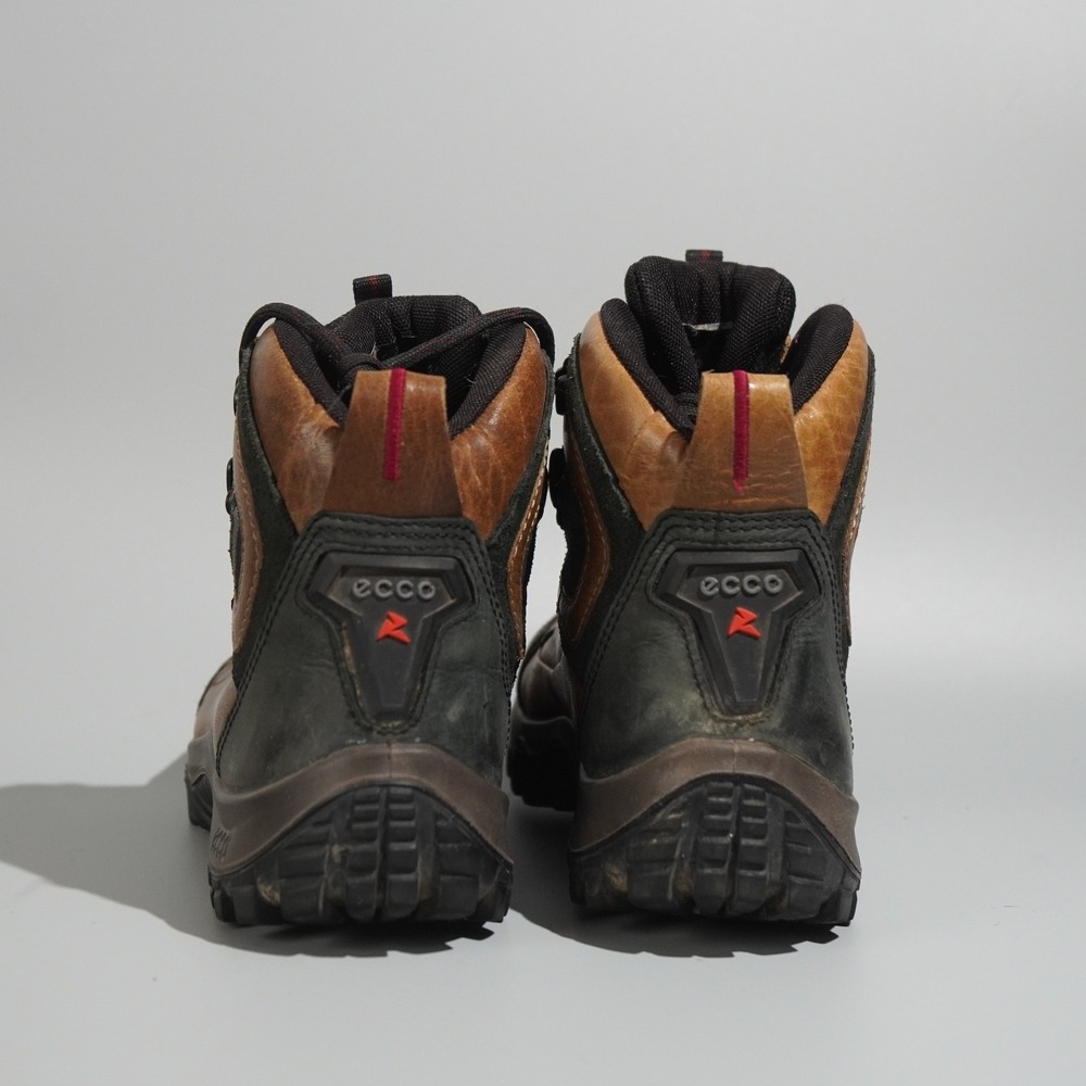 ECCO Yak GORE-TEX Hiking Boots Brown Leather Vibram Sole EU 37 US 6.5 - Picture 3 of 9